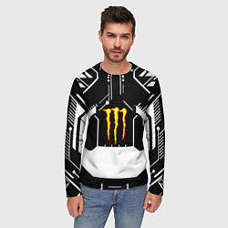 Лонгслив мужской Monster energy geometry, цвет: 3D-принт — фото 2