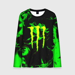 Лонгслив мужской Monster energy кислотное лого огонь, цвет: 3D-принт