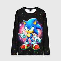Лонгслив мужской Sonic in space, цвет: 3D-принт