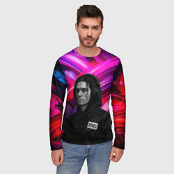 Лонгслив мужской Bones в наушниках, цвет: 3D-принт — фото 2