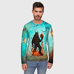 Лонгслив мужской Bones в стиле демона, цвет: 3D-принт — фото 2
