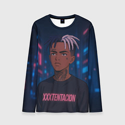 Лонгслив мужской XXXTentacion - Неоновый аниме арт, цвет: 3D-принт