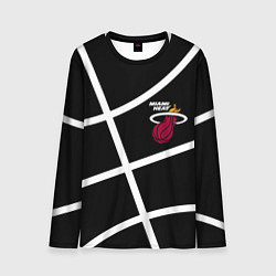 Лонгслив мужской Майами Хит - баскетбольный линии, цвет: 3D-принт