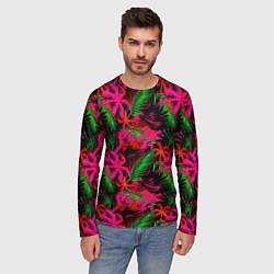 Лонгслив мужской Palm red pink, цвет: 3D-принт — фото 2