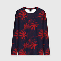 Мужской лонгслив Palm black red