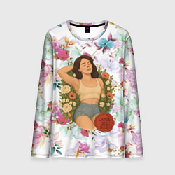 Мужской лонгслив Lana Del Rey в полевых цветах