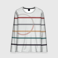 Лонгслив мужской Stripes and circle, цвет: 3D-принт