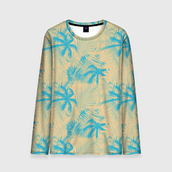 Мужской лонгслив Palm light blue beige