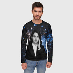 Лонгслив мужской Lana Del Rey в костюме, цвет: 3D-принт — фото 2