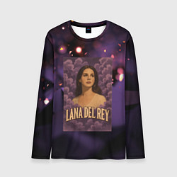Мужской лонгслив Lana Del Rey в фиолетовых облаках