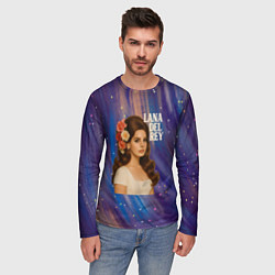 Лонгслив мужской Lana Del Rey с цветами в волосах, цвет: 3D-принт — фото 2