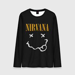 Лонгслив мужской Nirvana rock music, цвет: 3D-принт