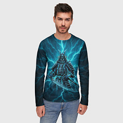 Лонгслив мужской Демонический электросамурай, цвет: 3D-принт — фото 2