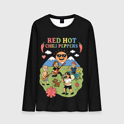 Мужской лонгслив Red Hot Chili Peppers, мультяшный стиль
