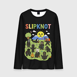 Мужской лонгслив Slipknot, мультяшный стиль