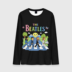 Лонгслив мужской The Beatles, мультяшный стиль, цвет: 3D-принт