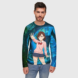 Лонгслив мужской Сиратори Айра - знак стоп, цвет: 3D-принт — фото 2