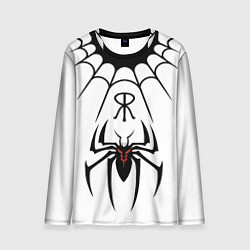 Лонгслив мужской Паук на белом - the web of Fate, цвет: 3D-принт