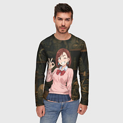 Лонгслив мужской Сиратори Айра - знак ок, цвет: 3D-принт — фото 2