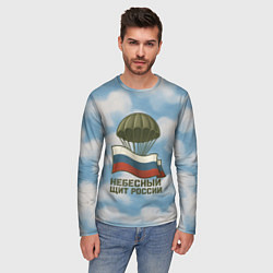 Лонгслив мужской Небесный щит России ВДВ, цвет: 3D-принт — фото 2