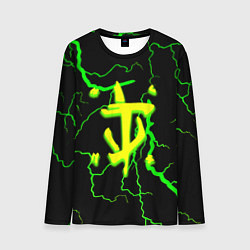 Лонгслив мужской Doom кислотный шторм молнии, цвет: 3D-принт