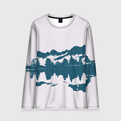 Лонгслив мужской Лес и озеро, цвет: 3D-принт