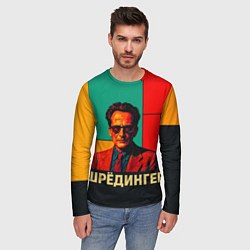 Лонгслив мужской Шредингер поп-арт, цвет: 3D-принт — фото 2
