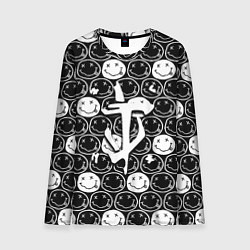 Лонгслив мужской Doom x nirvana pattern, цвет: 3D-принт