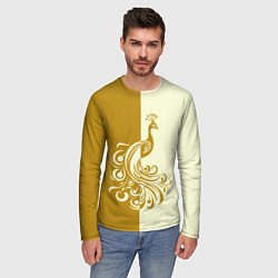 Лонгслив мужской Жар-птица в золотом, цвет: 3D-принт — фото 2
