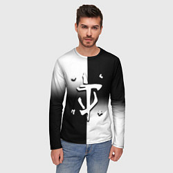 Лонгслив мужской Doom black geometry, цвет: 3D-принт — фото 2