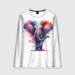 Лонгслив мужской Радужный слон, цвет: 3D-принт