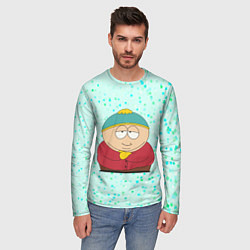 Лонгслив мужской Эрик Картман довольный, цвет: 3D-принт — фото 2