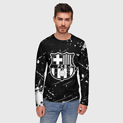 Лонгслив мужской Barcelona краски белые, цвет: 3D-принт — фото 2