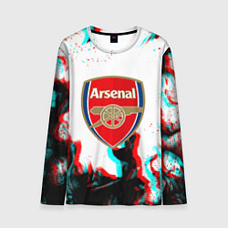 Лонгслив мужской Arsenal огонь глитч, цвет: 3D-принт