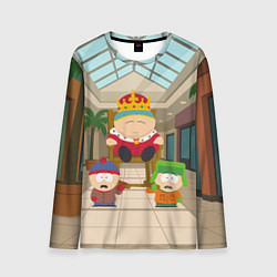 Лонгслив мужской Эрика Картмана несут как короля на кресле, цвет: 3D-принт