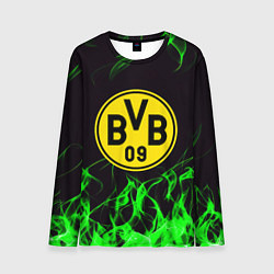 Лонгслив мужской Borussia зелёный огонь, цвет: 3D-принт