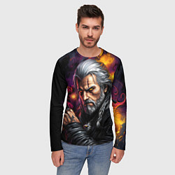 Лонгслив мужской Строгий Ведьмак, цвет: 3D-принт — фото 2