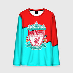 Лонгслив мужской Liverpool краски текстура штрихи, цвет: 3D-принт