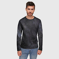 Лонгслив мужской Абстракция - dark strokes of paint, цвет: 3D-принт — фото 2