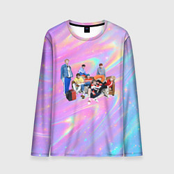 Лонгслив мужской BTS группа на диване, цвет: 3D-принт