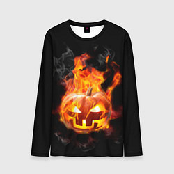 Мужской лонгслив Горящая тыква джек