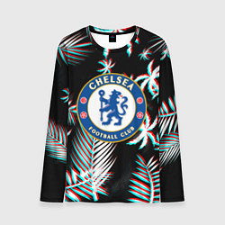 Мужской лонгслив Chelsea тропики глитч текстура