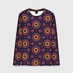 Лонгслив мужской Фиолетово-розовые персидские звезды, цвет: 3D-принт
