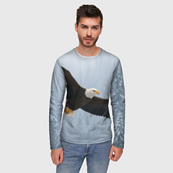 Лонгслив мужской Зимний орёл, цвет: 3D-принт — фото 2