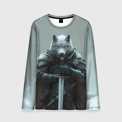 Лонгслив мужской Волк и меч, цвет: 3D-принт