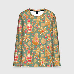 Лонгслив мужской Имбирные пряники, цвет: 3D-принт