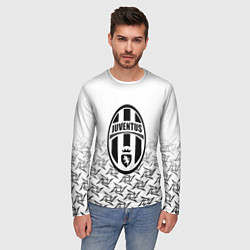 Лонгслив мужской Ювентус паттерн ниндзя, цвет: 3D-принт — фото 2