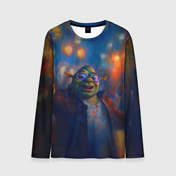 Лонгслив мужской Шрек красками, цвет: 3D-принт