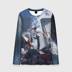 Лонгслив мужской Denji in city Chainsaw man, цвет: 3D-принт