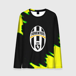 Лонгслив мужской Ювентус кислотные краски лого, цвет: 3D-принт